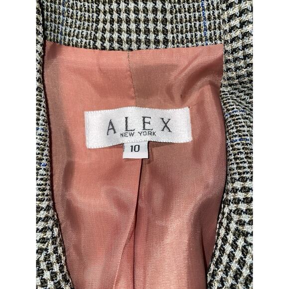 Alex New York Vintage Y2K Wool Blend Blazer Women’s Size 10 Gray Tweed - Picture 3 of 8